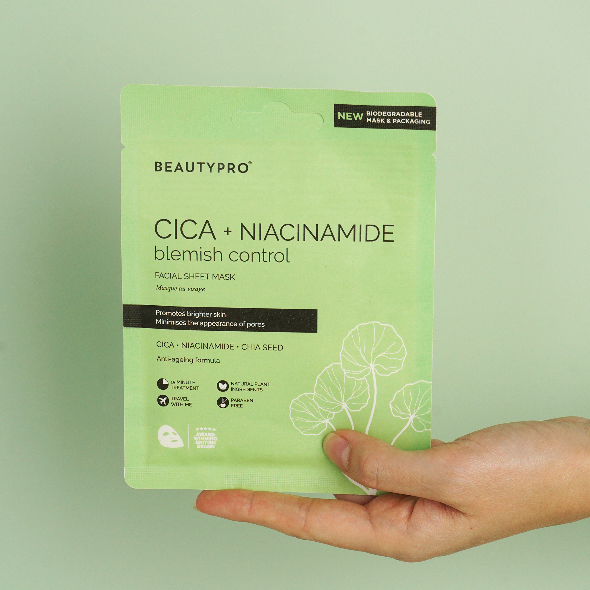 BEAUTYPRO Cica + Niacinamide Facial Sheet Mask