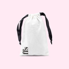 Drawstring Beauty Pouch - White