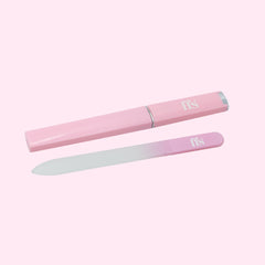 Double-Sided Glass Nail File with Travel Case - Light Pink
