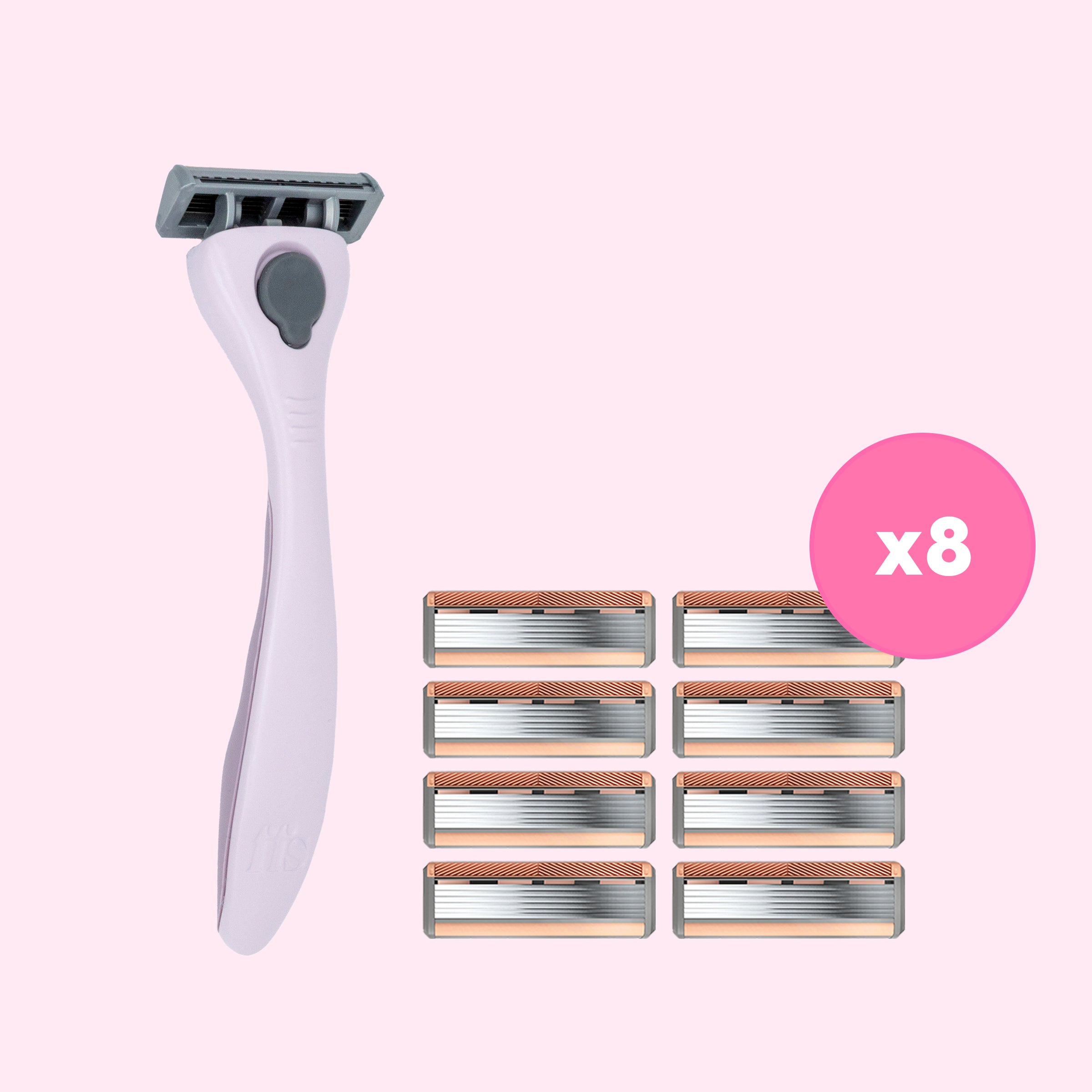 8 Blade Refill Bundle and Imperfect Peony