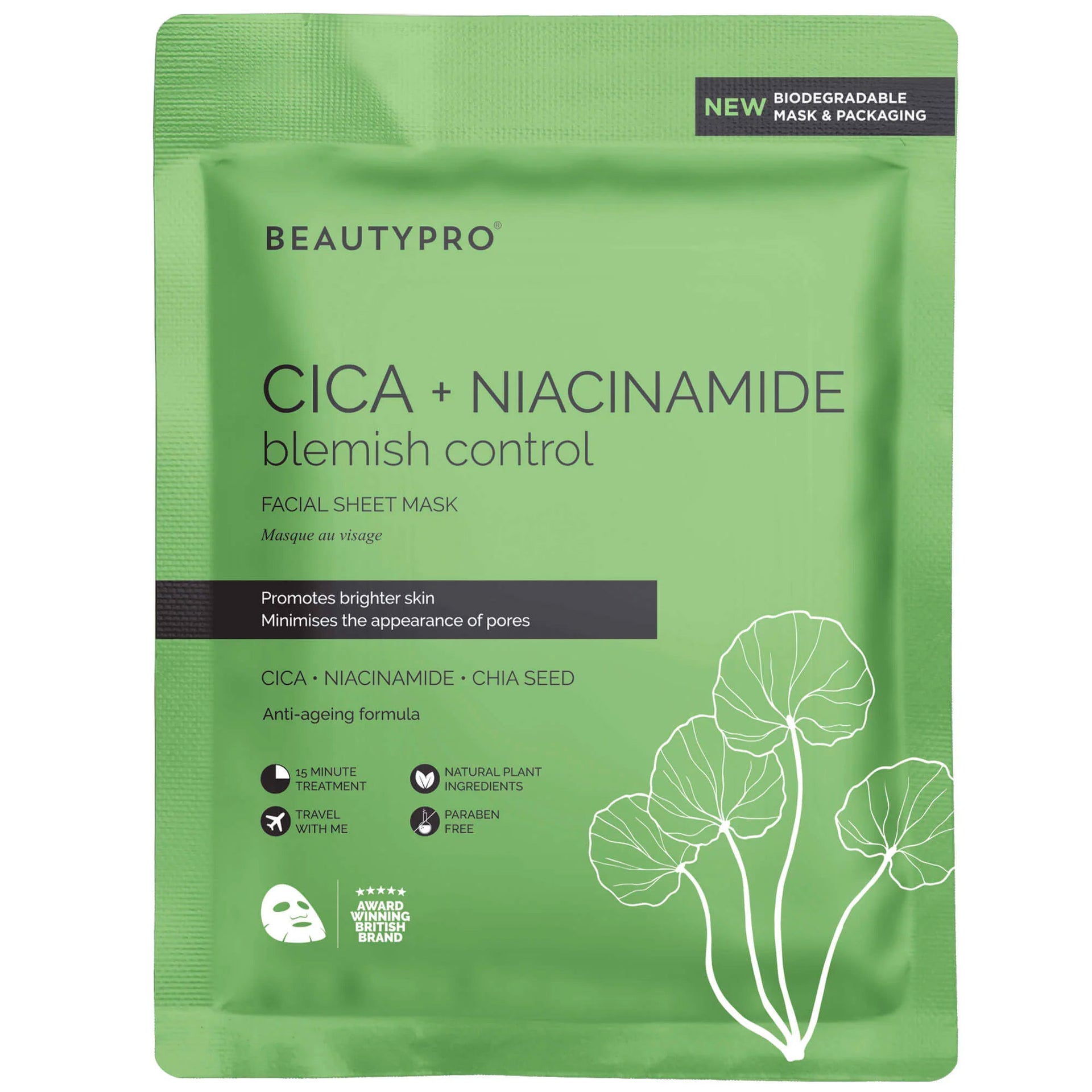 Cica + Niacinamide Facial Sheet Mask