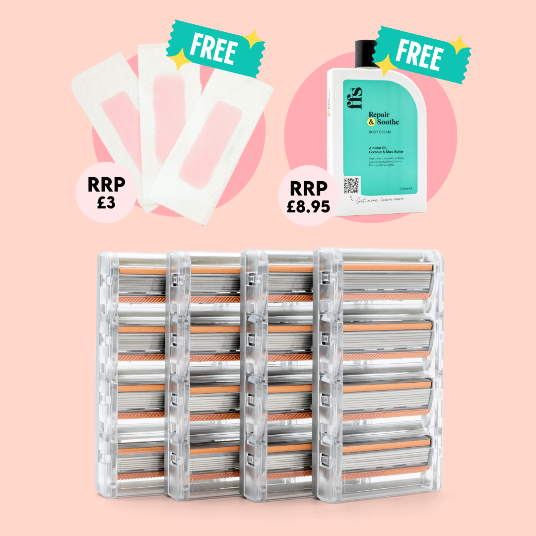 16 Blade Pack + FREE Wax Strips + FREE Body Cream 150ml (no subscription required)