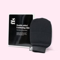 Double Sided Exfoliating Mitt - Black