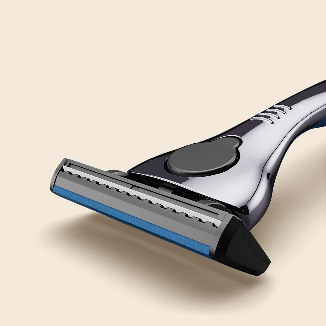 SmoothGlide Refill Blades & Brushed Aluminium Razor