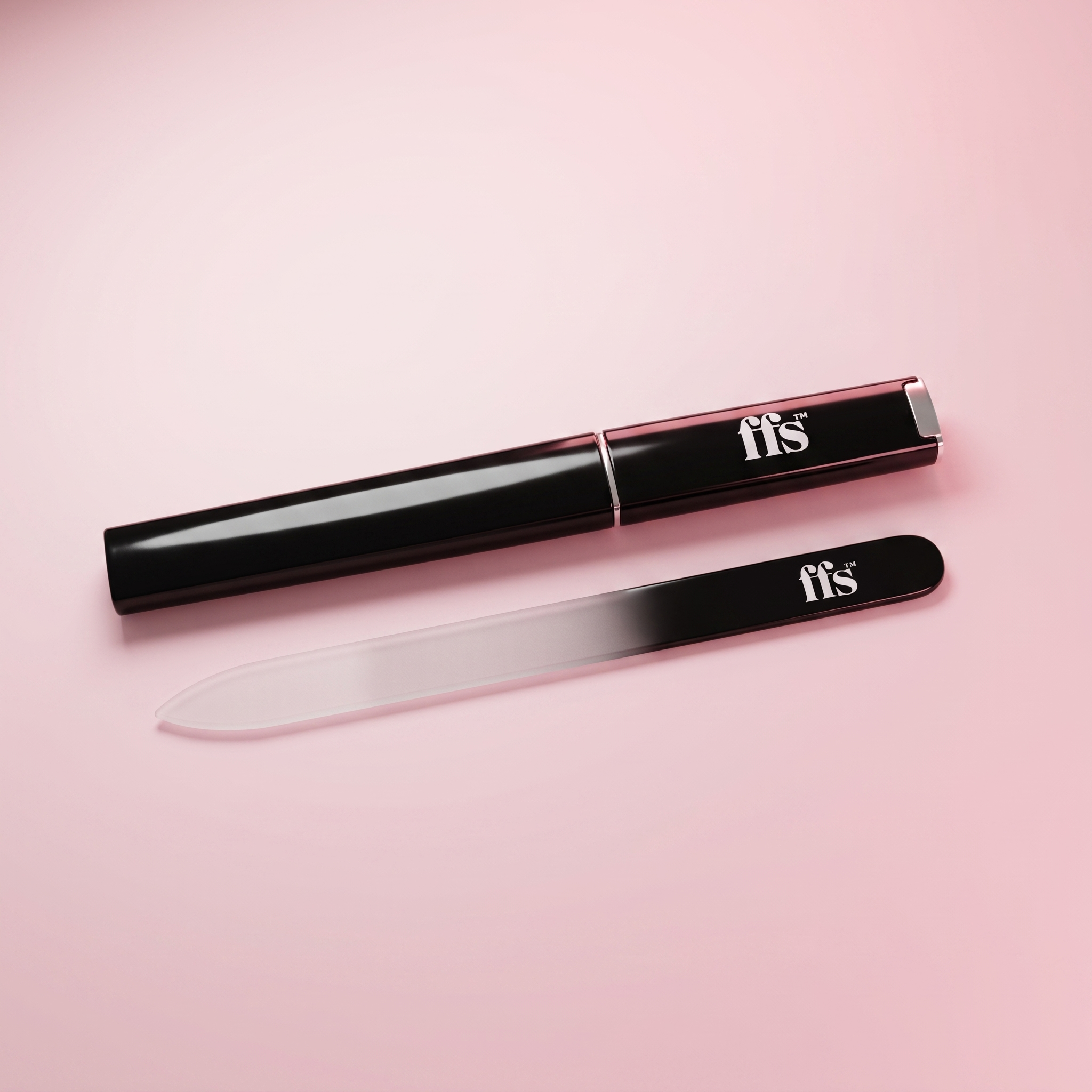 Double-Sided Glass Nail File with Travel Case