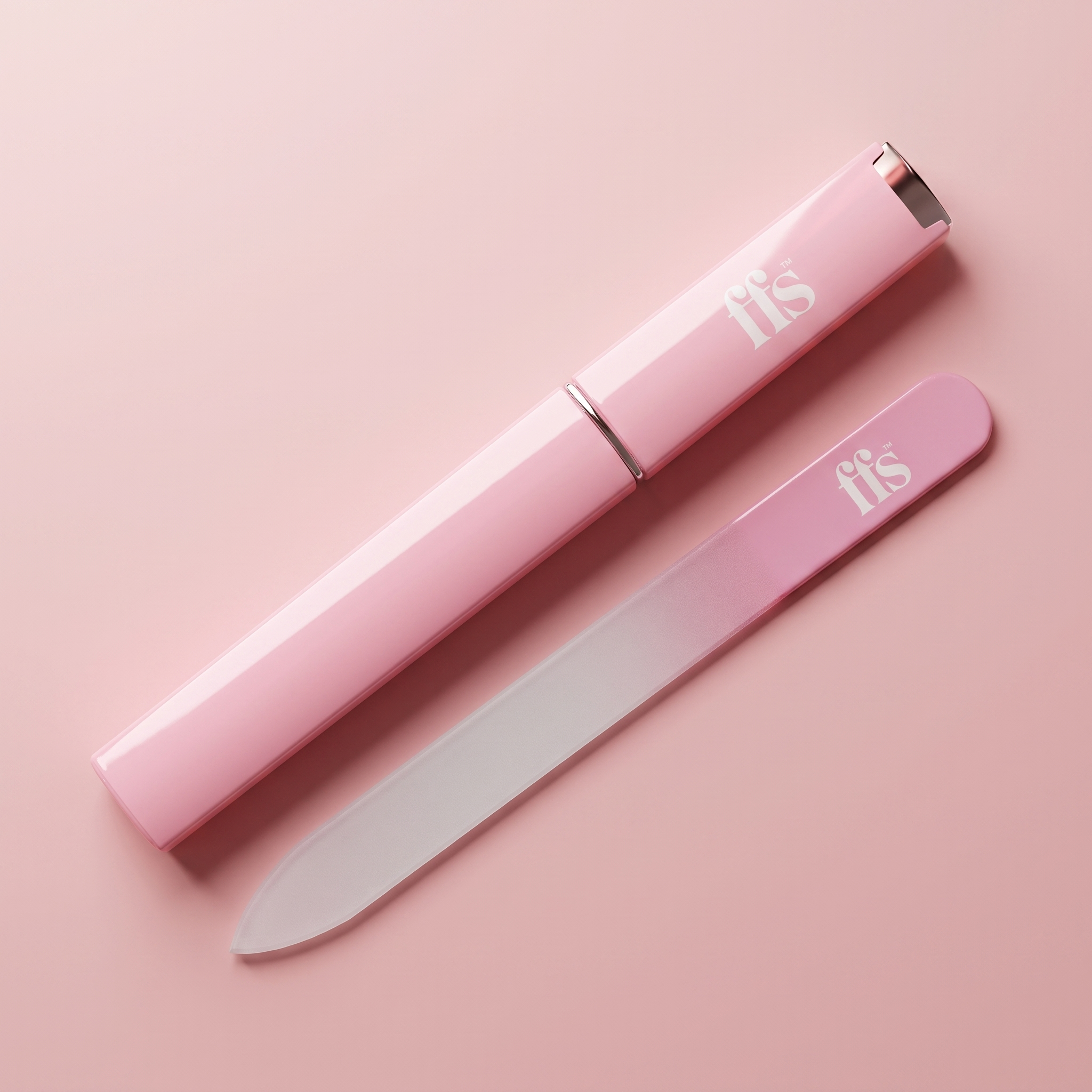 Double-Sided Glass Nail File with Travel Case