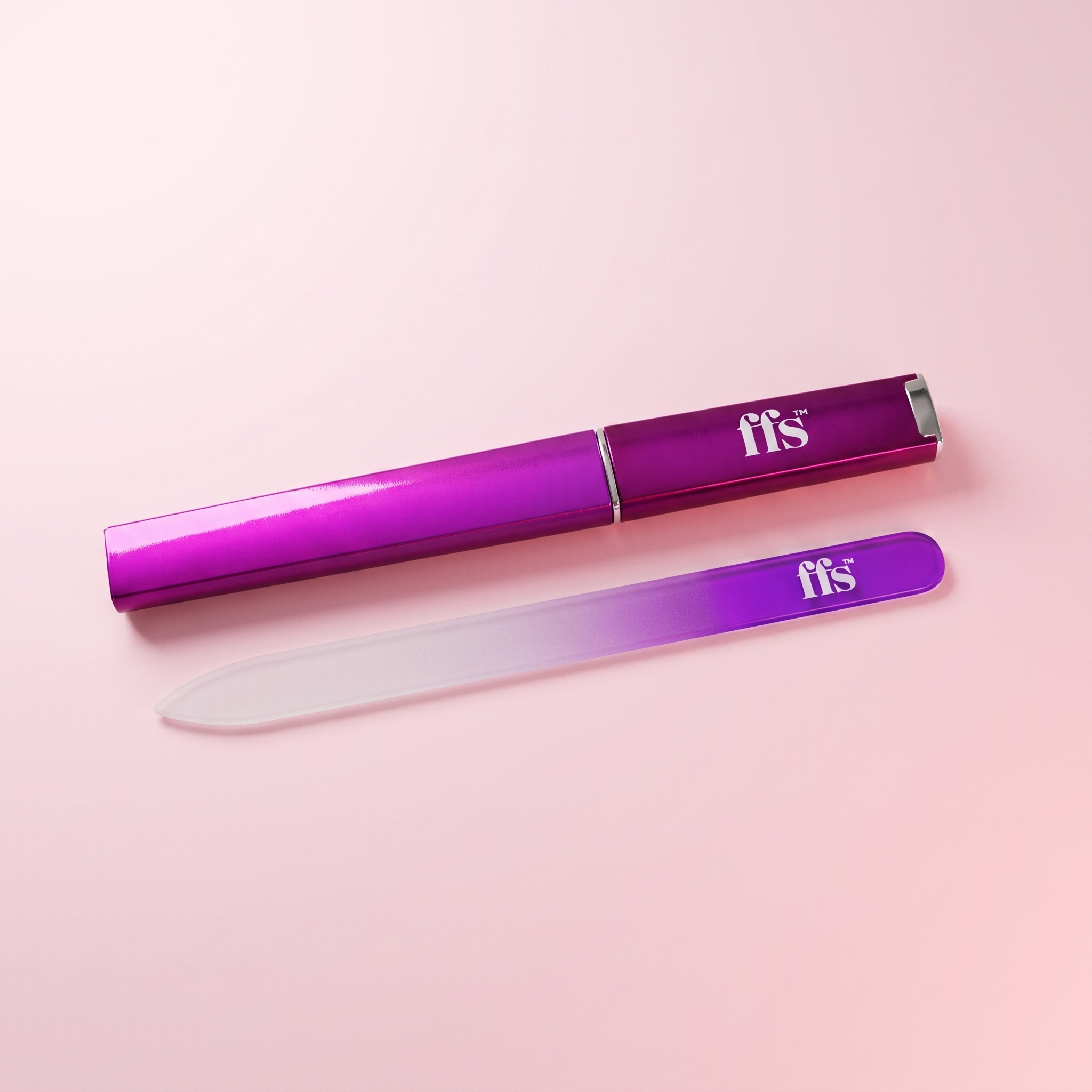 Double-Sided Glass Nail File with Travel Case