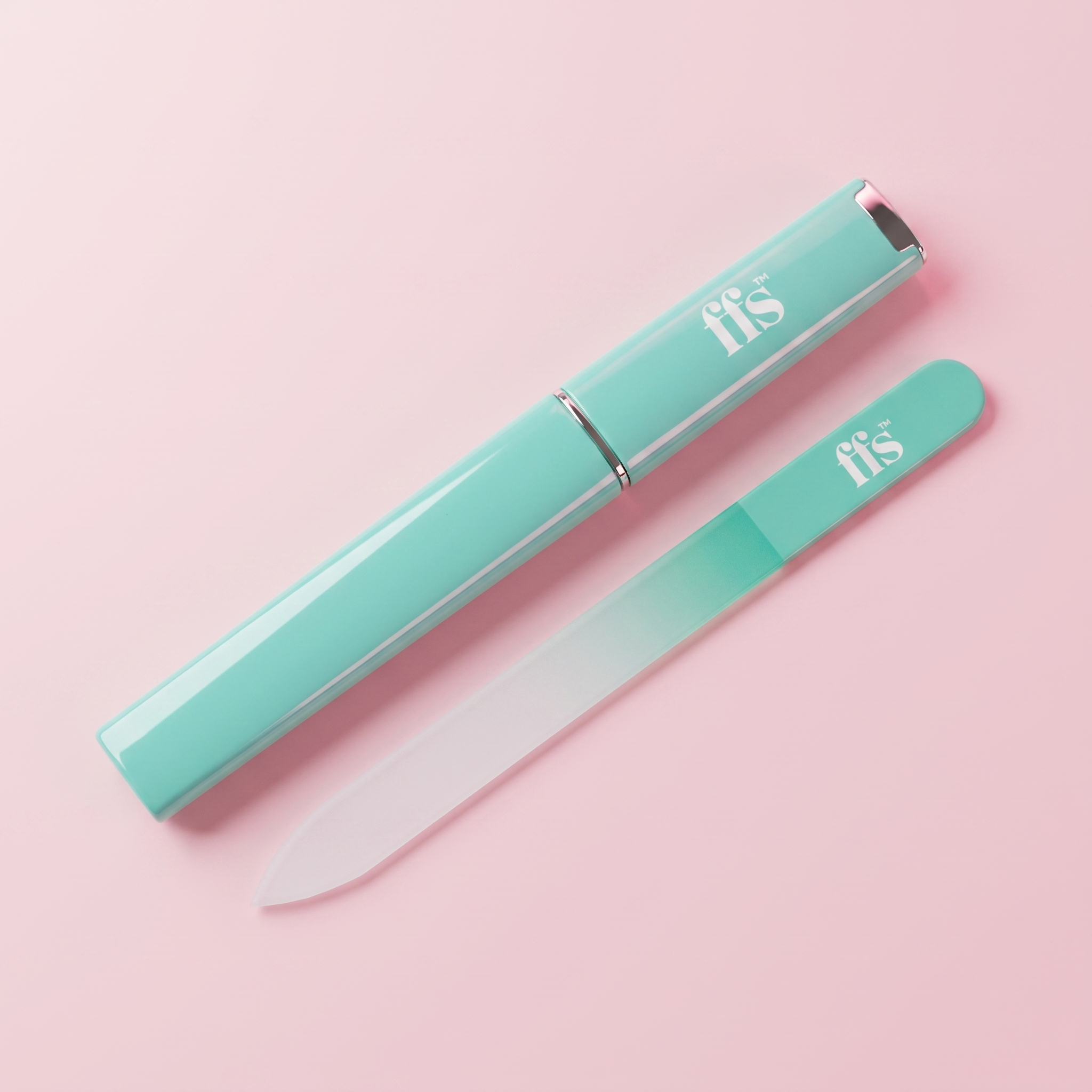 Double-Sided Glass Nail File with Travel Case