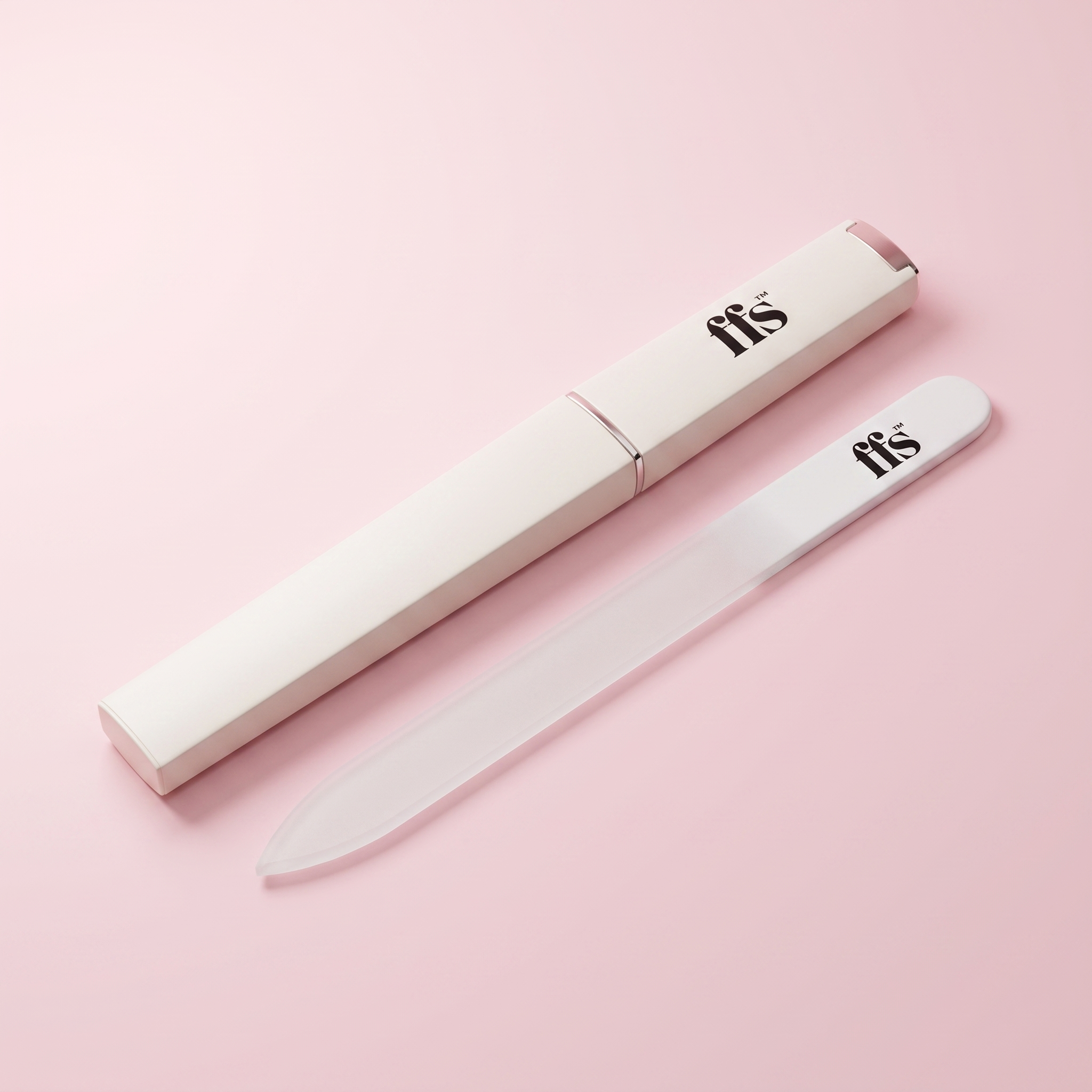 Double-Sided Glass Nail File with Travel Case