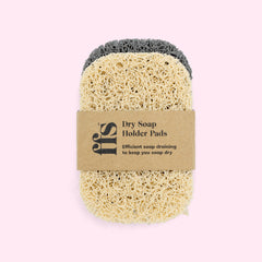 Dry Soap Holder Pads - Charcoal / Beige / 2 Pack