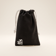 Drawstring Travel Pouch - Black